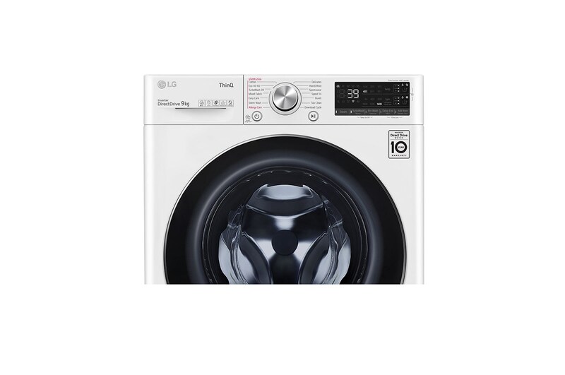 LG 9 kg Tvättmaskin(Vit) - Auto Dose, Steam, Energiklass A, TurboWash360™, AI DD™, Smart Diagnosis™ med Wi-Fi, FV94VNS2QA