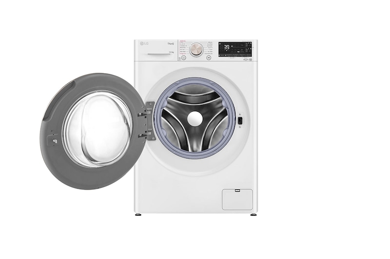 LG 10.5 kg Tvättmaskin(Vit) - Auto Dose, Steam, Energiklass A, TurboWash360™, AI DD™, Smart Diagnosis™ med Wi-Fi, FV96JNS2WA