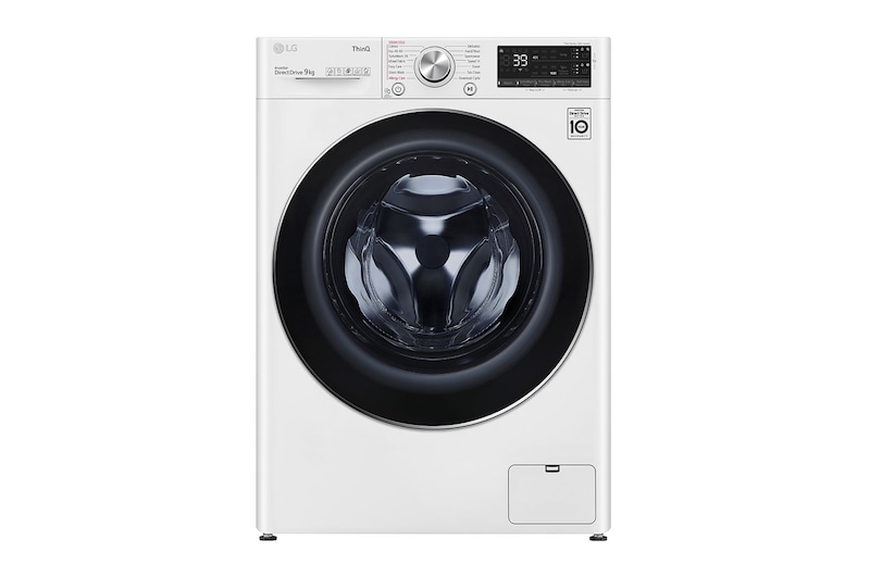 LG 9 kg Tvättmaskin(Vit) - Auto Dose, Steam, Energiklass A, TurboWash360™, AI DD™, Smart Diagnosis™ med Wi-Fi, FV96VNS2QA