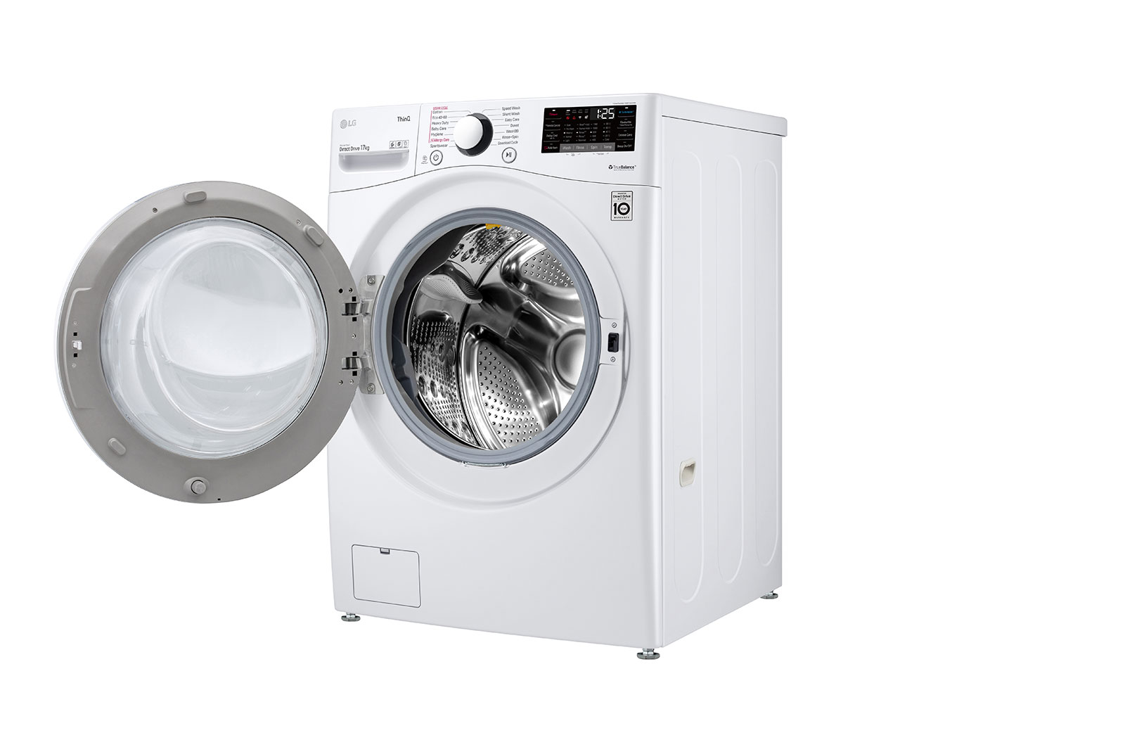 LG 17 kg Tvättmaskin(Vit) - Steam, Energiklass E, TurboWash™, Smart Diagnosis™ med Wi-Fi, FVB17NS2QE