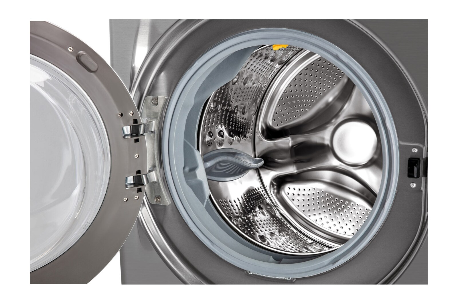 LG 17 kg Tvättmaskin(Stainless Silver) - Steam, Energiklass E, TurboWash™, Smart Diagnosis™ med Wi-Fi, FVB17NS2TE