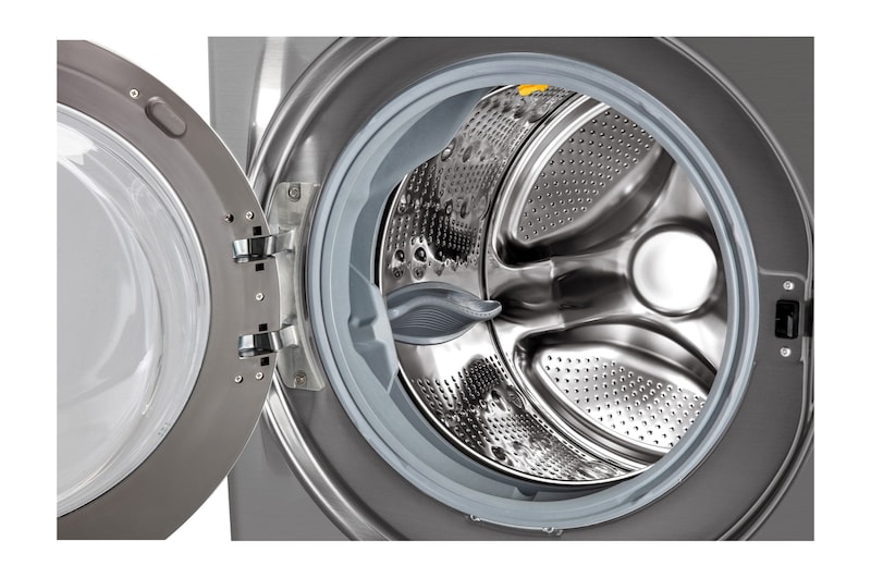 LG 17 kg Tvättmaskin(Stainless Silver) - Steam, Energiklass E, TurboWash™, Smart Diagnosis™ med Wi-Fi, FVB17NS2TE