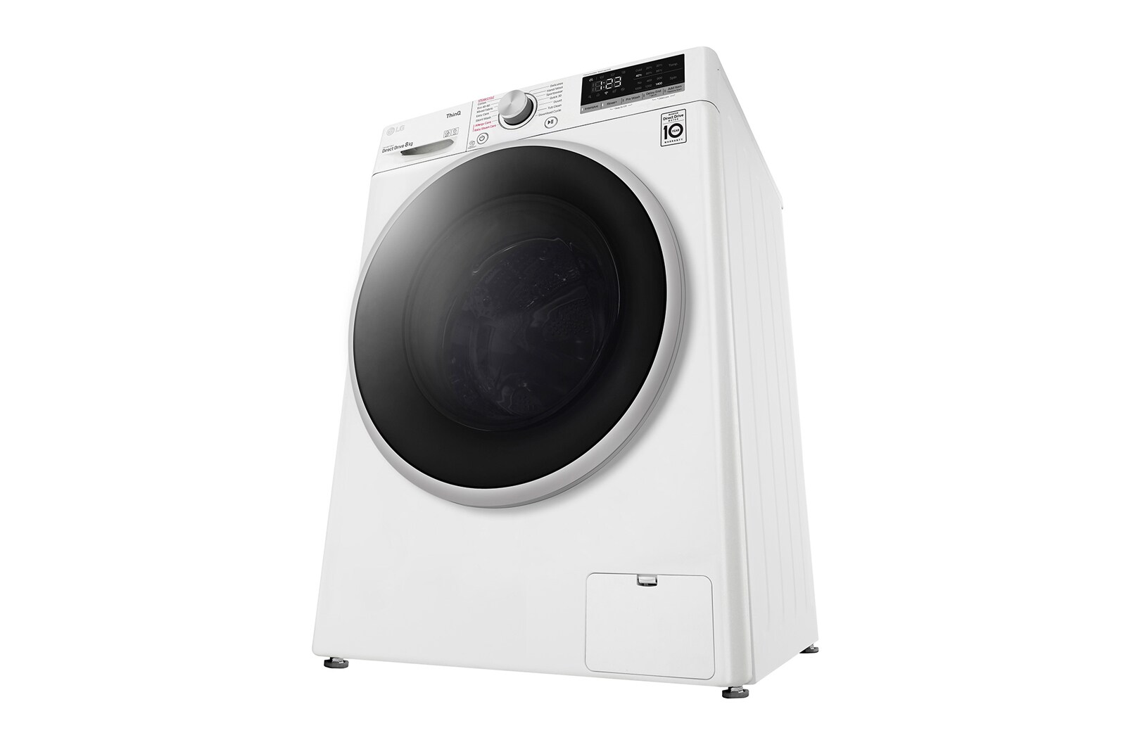 LG 8 kg Tvättmaskin(Vit) - Steam, Energiklass D, AI DD™, Smart Diagnosis™ med Wi-Fi, K4WV408S1W