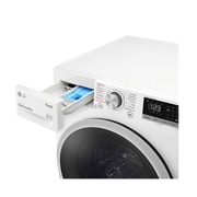 LG 8 kg Tvättmaskin(Vit) - Steam, Energiklass D, AI DD™, Smart Diagnosis™ med Wi-Fi, K4WV408S1W
