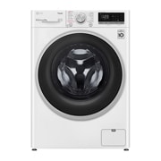 Vy framifrån av 9 kg Tvättmaskin(Vit) - Steam, AI DD™, Smart Diagnosis™ med Wi-Fi K4WV409S1W