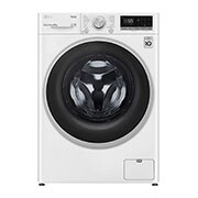 Vy framifrån av 8 kg Tvättmaskin(Vit) - Energiklass D, TurboWash™, AI DD™, Smart Diagnosis™ med Wi-Fi K4WV508N1W