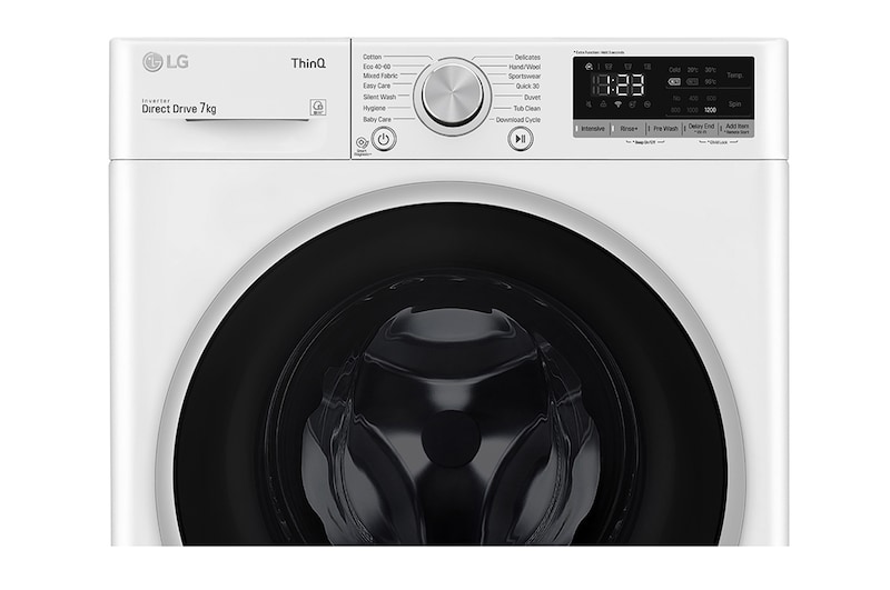 LG 7 kg Tvättmaskin(Vit) - Energiklass D, AI DD™, Smart Diagnosis™ , P2A3QN1WSE