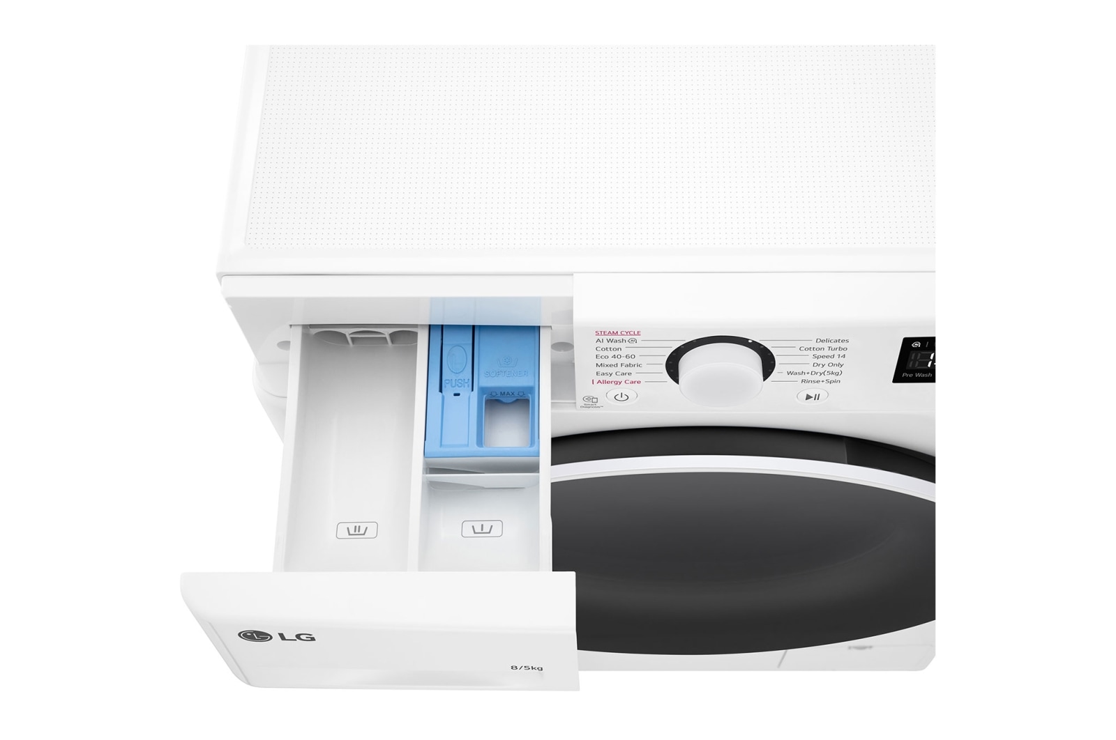 LG Slim 8 kg / 5 kg Tvättmaskin/Torktumlare(Vit) - Steam, Energiklass A/E, AI DD™, Smart Diagnosis™, 47,5cm djup, P2Y5PRP0W