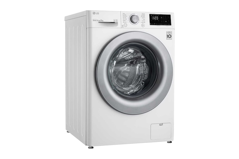 LG 9 kg Tvättmaskin(Vit) - Energiklass B, AI DD™, Smart Diagnosis™, P4A3VN3WE