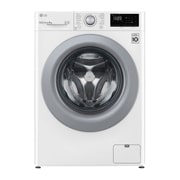 Vy framifrån av 9 kg Tvättmaskin(Vit) - Energiklass B, AI DD™, Smart Diagnosis™ P4A3VN3WE