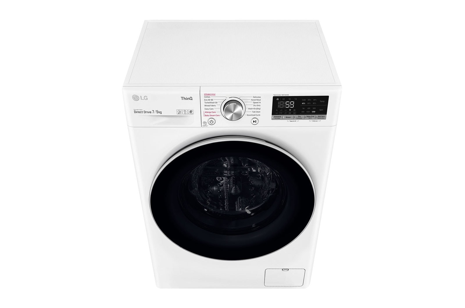 LG 7 kg / 5 kg Tvättmaskin/Torktumlare(Vit) - Steam, Energiklass E, TurboWash™, AI DD™, Smart Diagnosis™ med Wi-Fi, P4AOQH1WS