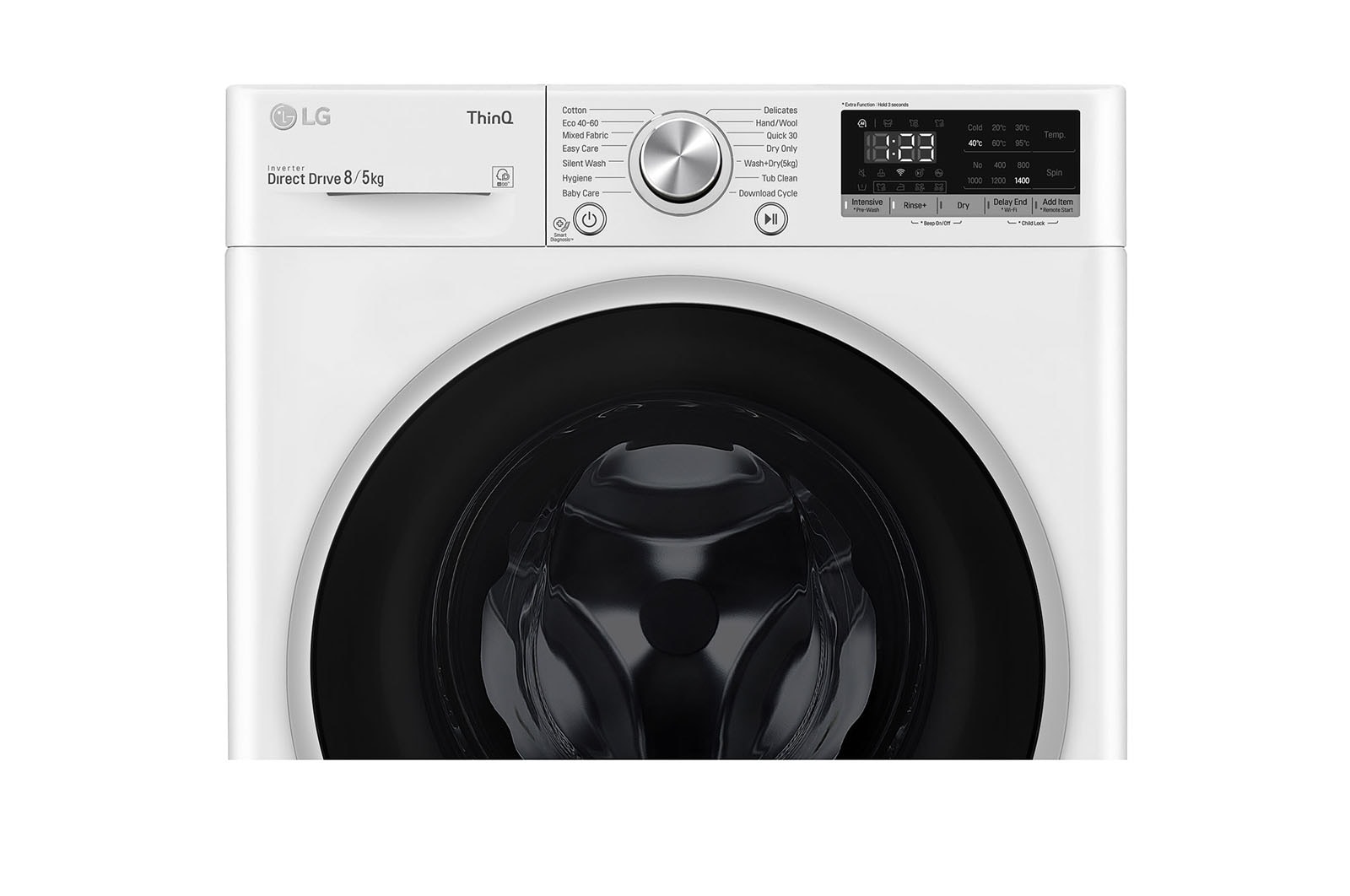 LG 7 kg / 5 kg Tvättmaskin/Torktumlare(Vit) - Energiklass E,  AI DD™, Smart Diagnosis™ med Wi-Fi, F2DV507N1WS