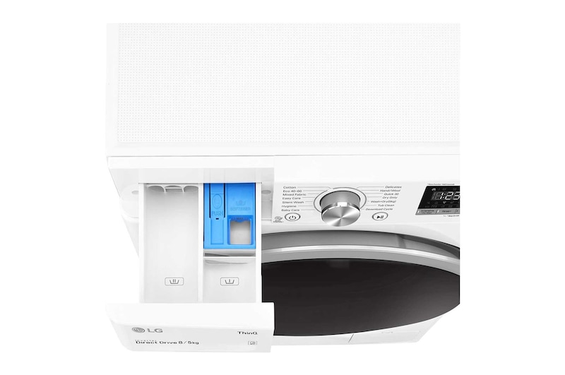 LG 7 kg / 5 kg Tvättmaskin/Torktumlare(Vit) - Energiklass E,  AI DD™, Smart Diagnosis™ med Wi-Fi, W2DV507N0WS