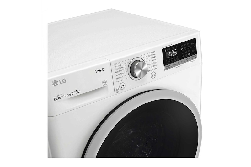 LG 7 kg / 5 kg Tvättmaskin/Torktumlare(Vit) - Energiklass E,  AI DD™, Smart Diagnosis™ med Wi-Fi, W2DV507N0WS