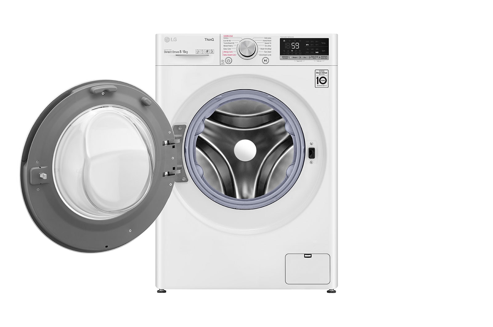 LG 8 kg / 6 kg Tvättmaskin/Torktumlare(Vit) - Energiklass E, AI DD™, Smart Diagnosis™ med Wi-Fi, P4AOTH1WE