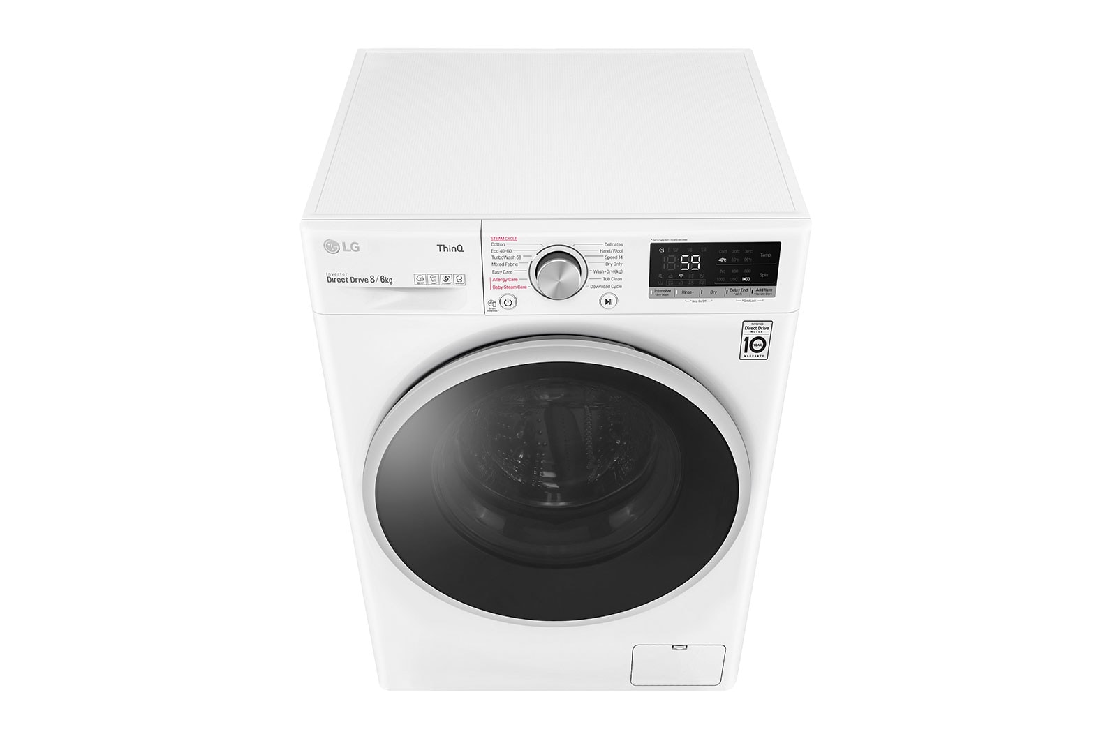 LG 8 kg / 6 kg Tvättmaskin/Torktumlare(Vit) - Energiklass E, AI DD™, Smart Diagnosis™ med Wi-Fi, P4AOTH1WE