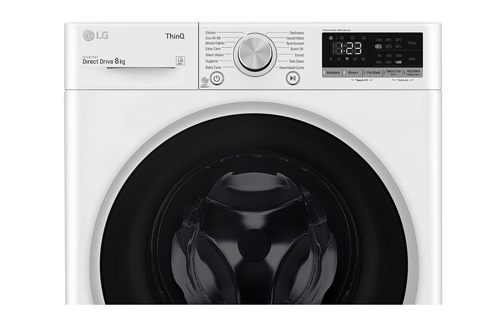 LG 8 kg Tvättmaskin(Vit) - Energiklass D, AI DD™, Smart Diagnosis™ med Wi-Fi, P4AOTN1W