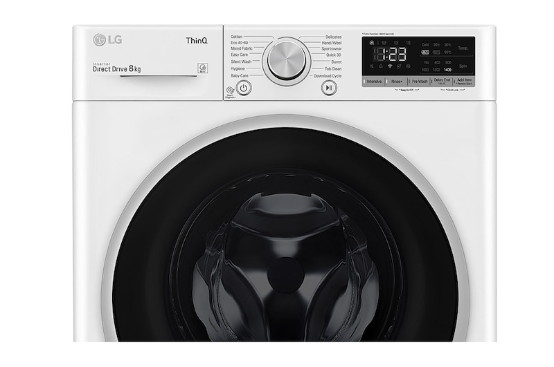 LG 8 kg Tvättmaskin(Vit) - Energiklass D, AI DD™, Smart Diagnosis™ med Wi-Fi, P4AOTN1W