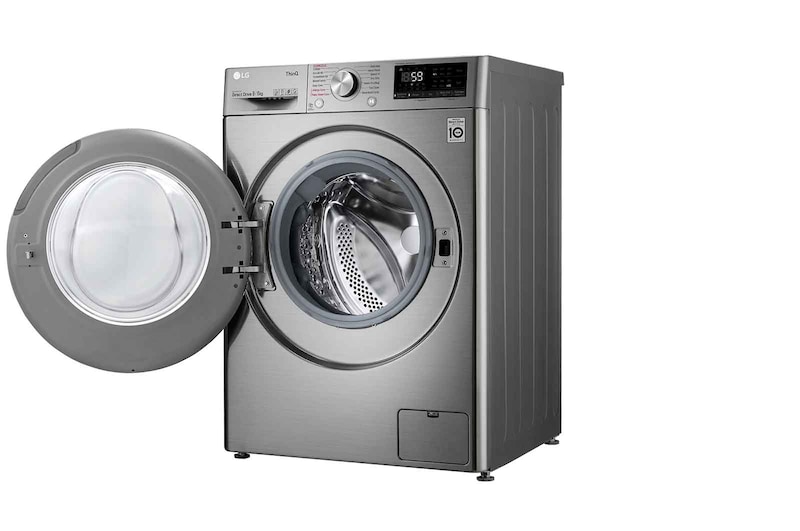 LG 9 kg / 6 kg Tvättmaskin/Torktumlare(Stainless Silver) - Steam, Energiklass E, TurboWash™, AI DD™, Smart Diagnosis™ med Wi-Fi, P4AQVH1VE
