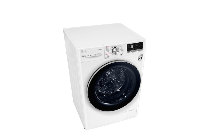 LG 9 kg / 6 kg Tvättmaskin/Torktumlare(Vit) - Steam, Energiklass E, TurboWash™, AI DD™, Smart Diagnosis™ med Wi-Fi, CV50V6S2EE