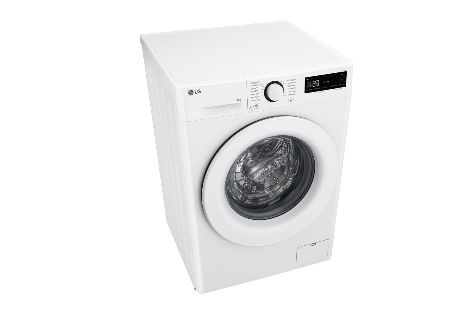 LG 9 kg Tvättmaskin(Vit) - Steam, Energiklass A, AI DD™, Smart Diagnosis™ , P4Y5VYW3W