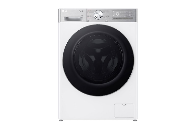 Vy framifrån av 13 kg Tvättmaskin(Vit) - Auto Dose, Steam+, Energiklass A, TurboWash360™, AI DD™, Smart Diagnosis™ med Wi-Fi P4Y9LAP2W