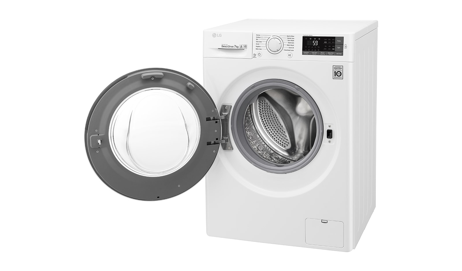 LG 1-7 kg  6 Motion Direct Drive tvättmaskin, NFC, energiklass A+++ ( -30%), Q5J5QN3W