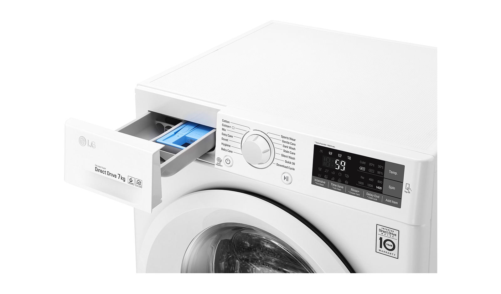 LG 1-7 kg  6 Motion Direct Drive tvättmaskin, NFC, energiklass A+++ ( -30%), Q5J5QN3W