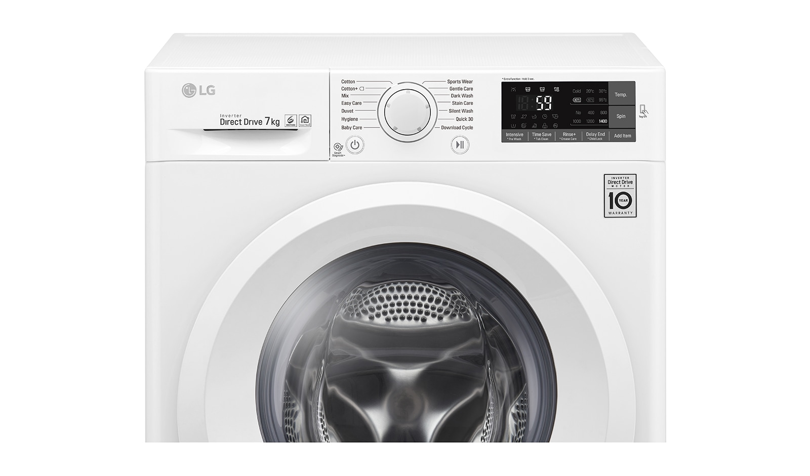 LG 1-7 kg  6 Motion Direct Drive tvättmaskin, NFC, energiklass A+++ ( -30%), Q5J5QN3W