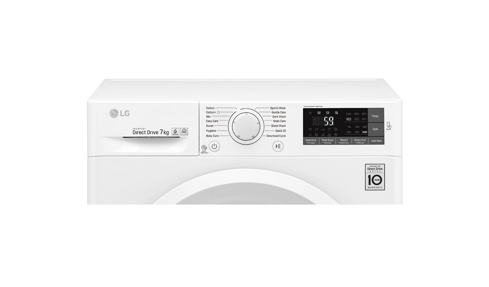 LG 1-7 kg  6 Motion Direct Drive tvättmaskin, NFC, energiklass A+++ ( -30%), Q5J5QN3W