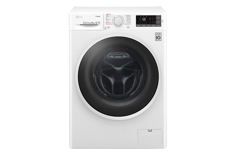 Vy framifrån av 1-8 kg Spa Steam &amp; NFC, 6 Motion Direct Drive tvättmaskin Q5J6TY0W