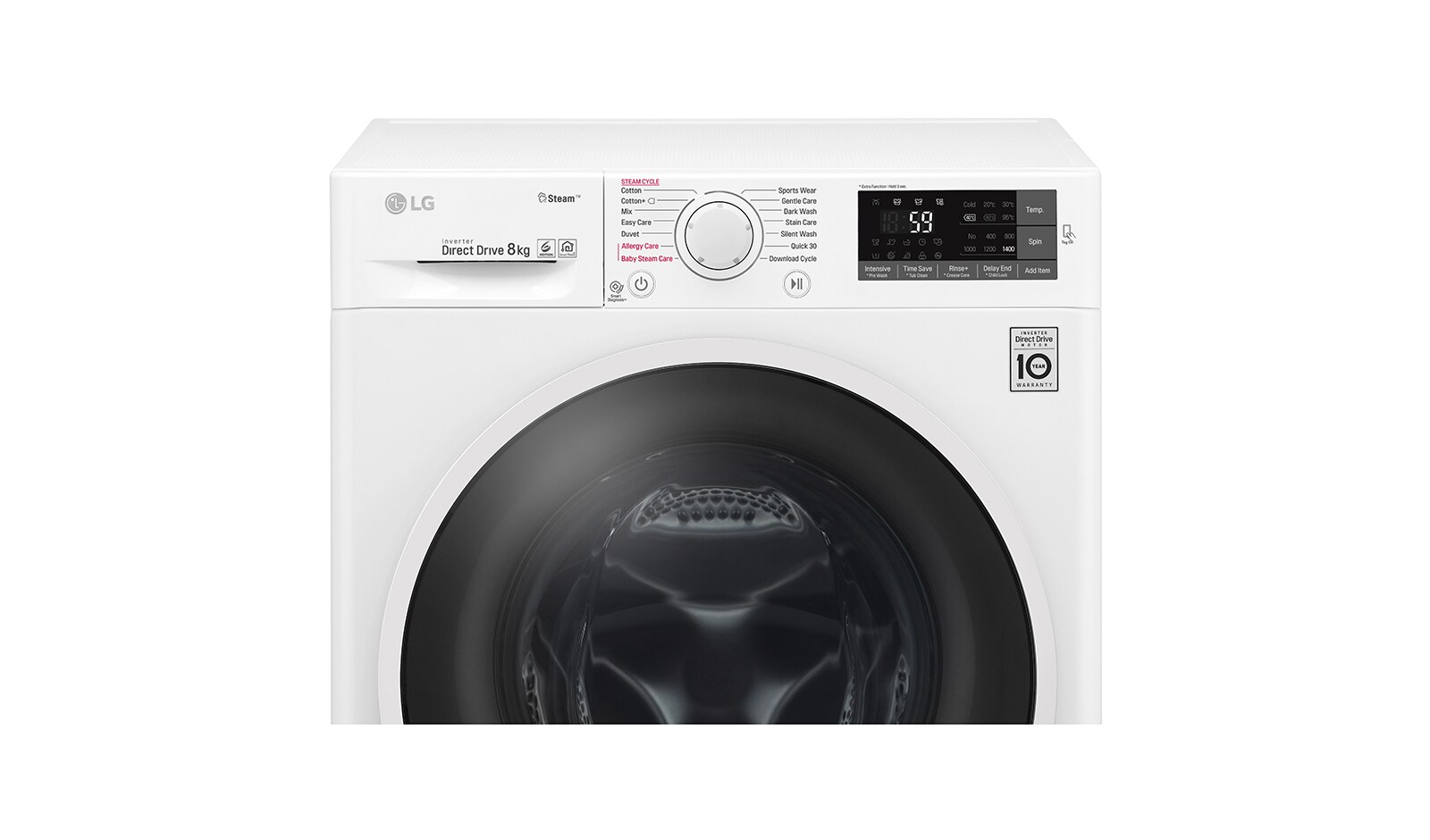 LG 1-8 kg Spa Steam & NFC, 6 Motion Direct Drive tvättmaskin, Q5J6TY0W
