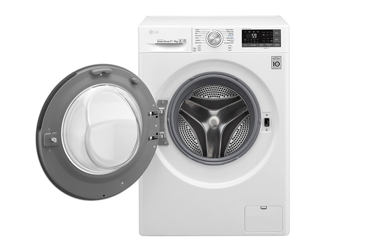 LG 1-7 kg / 1-4 kg 6 Motion Direct Drive Kombinerad tvätt/tork, slim 45cm djup, Wi-Fi & energiklass B, W3J7HM2W