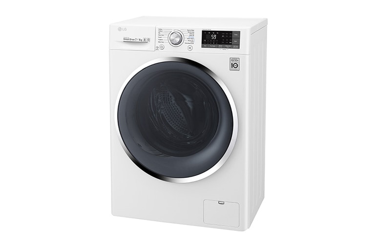 LG 1-7 kg / 1-4 kg 6 Motion Direct Drive Kombinerad tvätt/tork, slim 45cm djup, Wi-Fi & energiklass B, W3J7HM2W