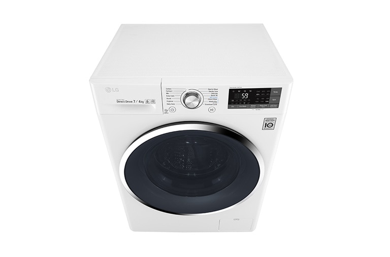 LG 1-7 kg / 1-4 kg 6 Motion Direct Drive Kombinerad tvätt/tork, slim 45cm djup, Wi-Fi & energiklass B, W3J7HM2W
