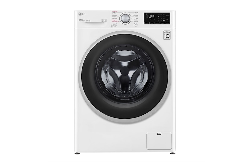LG 8 kg Tvättmaskin(Vit) - Steam, Energiklass C, AI DD™, Smart Diagnosis™ , W4WV408S1WE