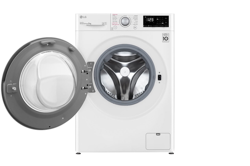 LG 8 kg Tvättmaskin(Vit) - Steam, Energiklass C, AI DD™, Smart Diagnosis™ , W4WV408S1WE
