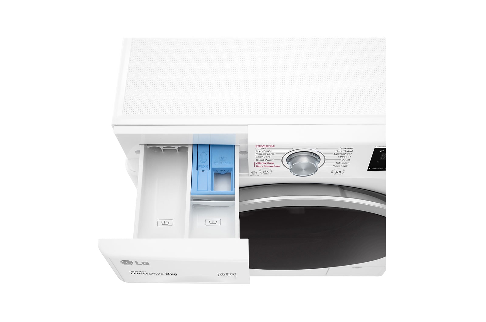LG 8 kg Tvättmaskin(Vit) - Steam, Energiklass C, AI DD™, Smart Diagnosis™ , W4WV408S1WE