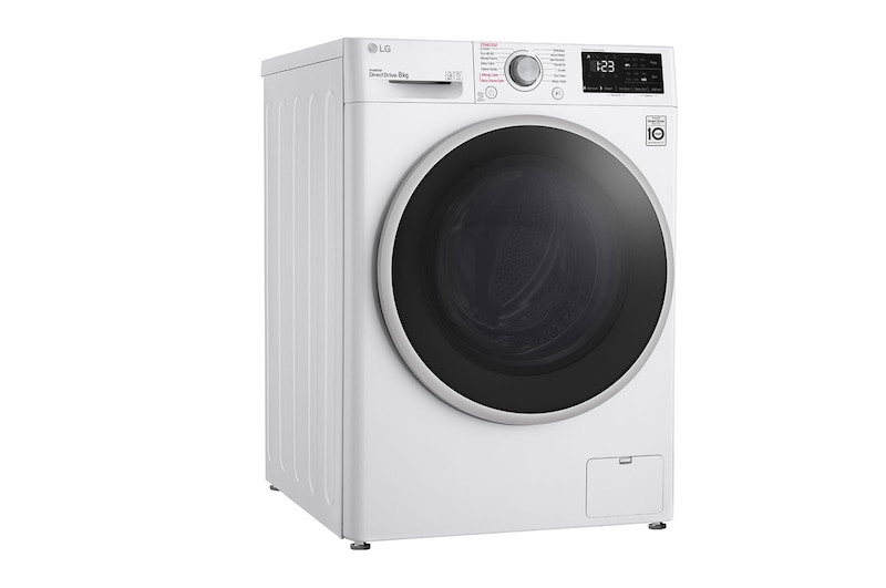 LG 8 kg Tvättmaskin(Vit) - Steam, Energiklass C, AI DD™, Smart Diagnosis™ , W4WV408S1WE