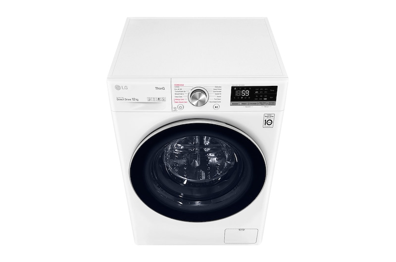 LG 12 kg Tvättmaskin(Vit) - Steam, Energiklass B, TurboWash™, AI DD™, Smart Diagnosis™ med Wi-Fi, W4WV712S1W