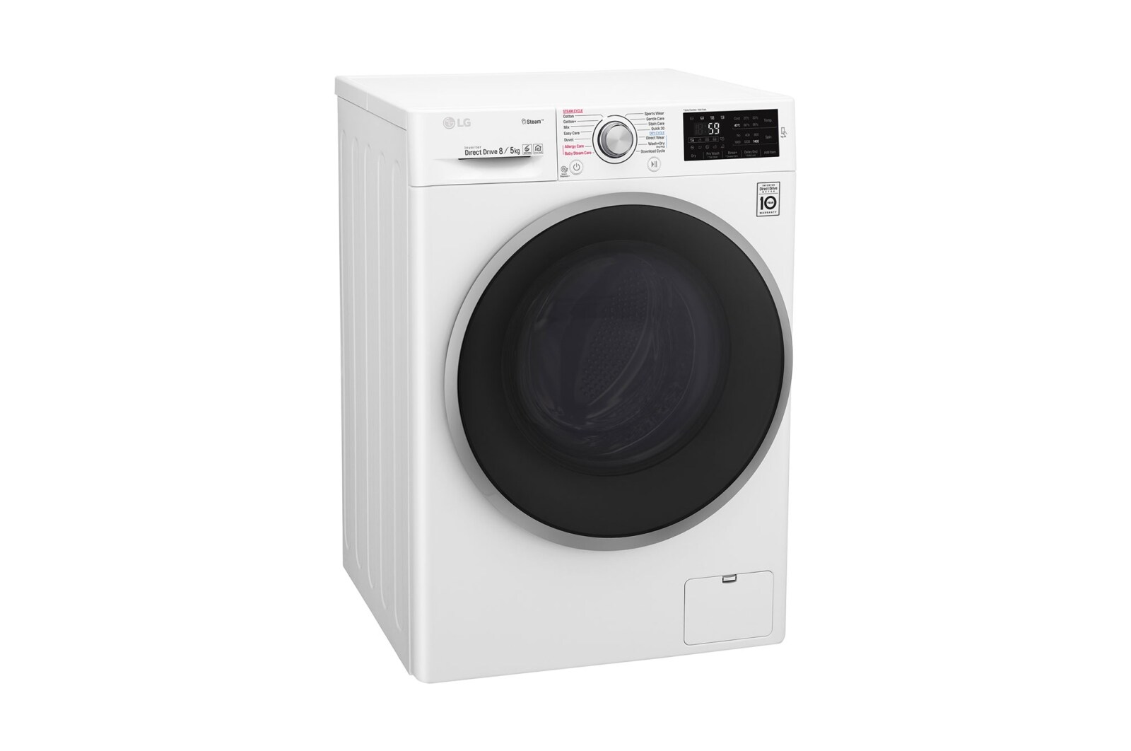 LG 1-8 kg / 1-5 kg Spa Steam & 6 Motion Direct Drive Kombinerad tvätt/tork, NFC & energiklass A, W5J6TG1W