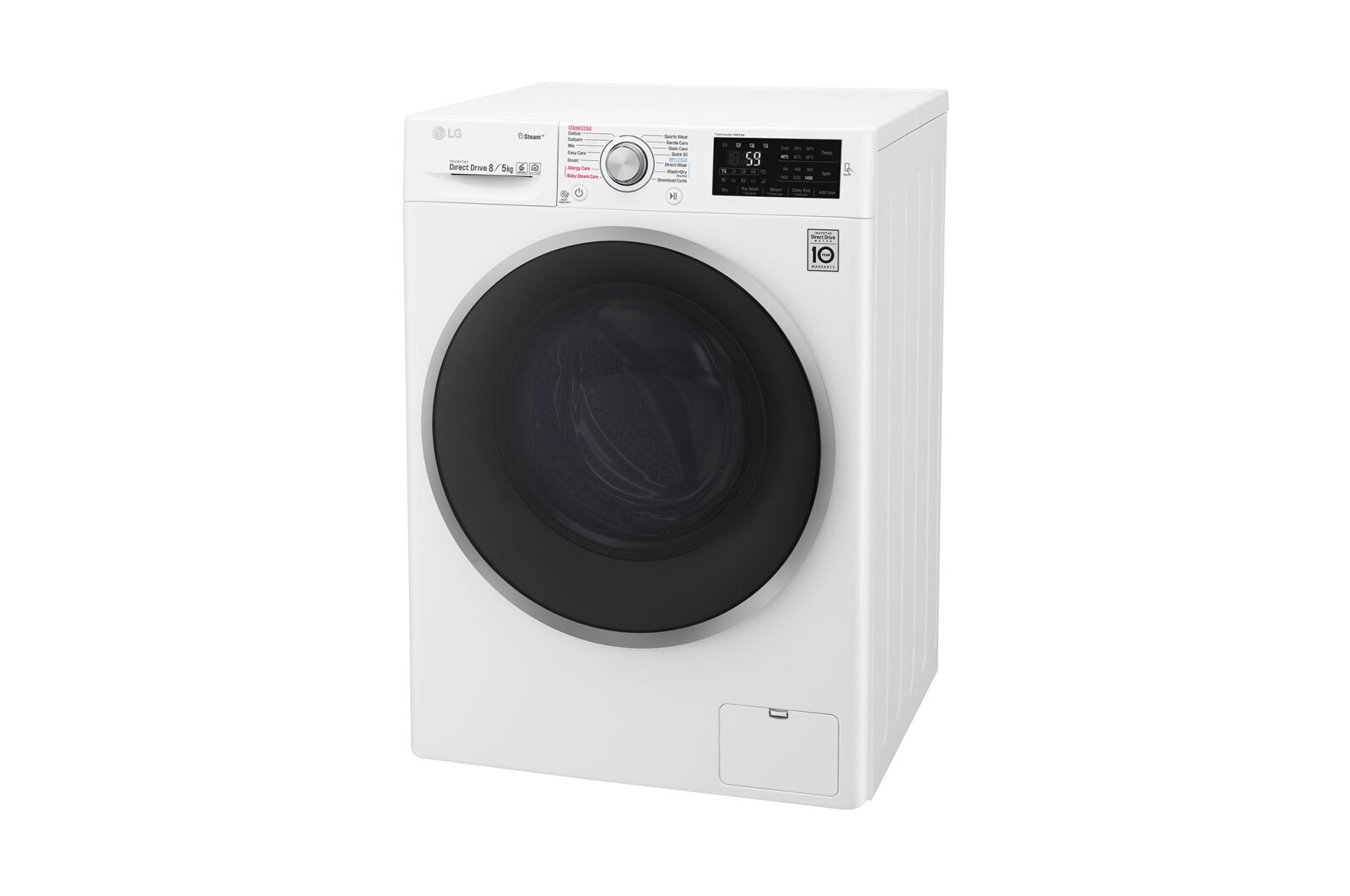 LG 1-8 kg / 1-5 kg Spa Steam & 6 Motion Direct Drive Kombinerad tvätt/tork, NFC & energiklass A, W5J6TG1W