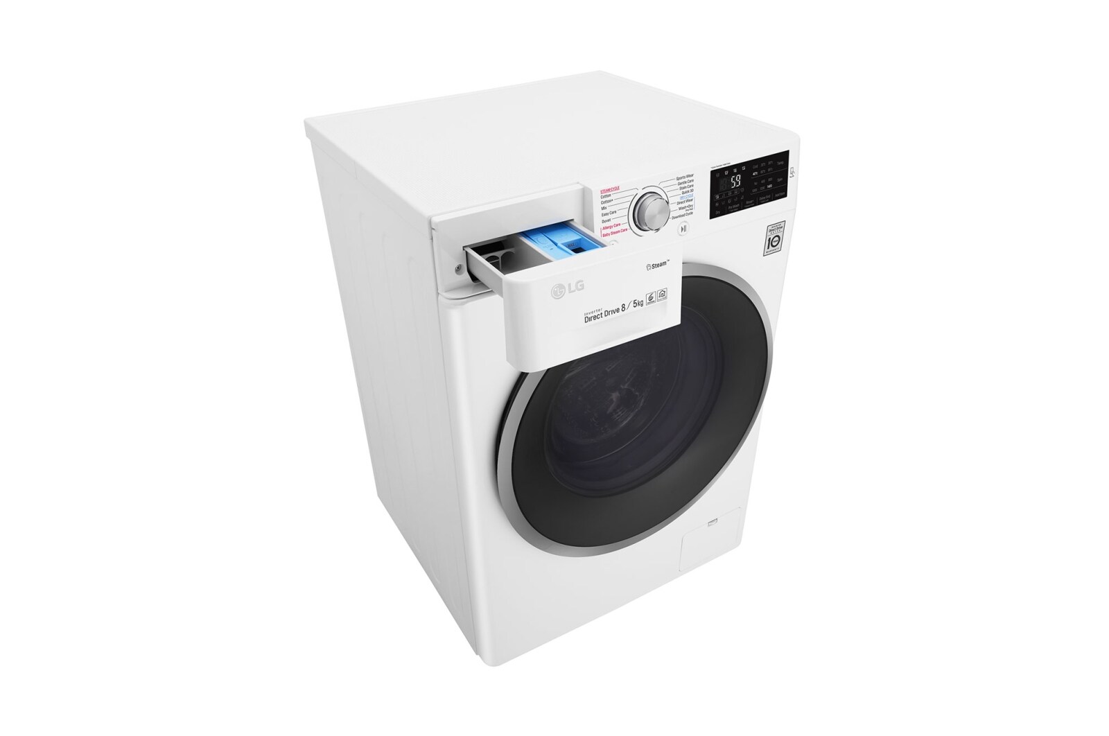 LG 1-8 kg / 1-5 kg Spa Steam & 6 Motion Direct Drive Kombinerad tvätt/tork, NFC & energiklass A, W5J6TG1W