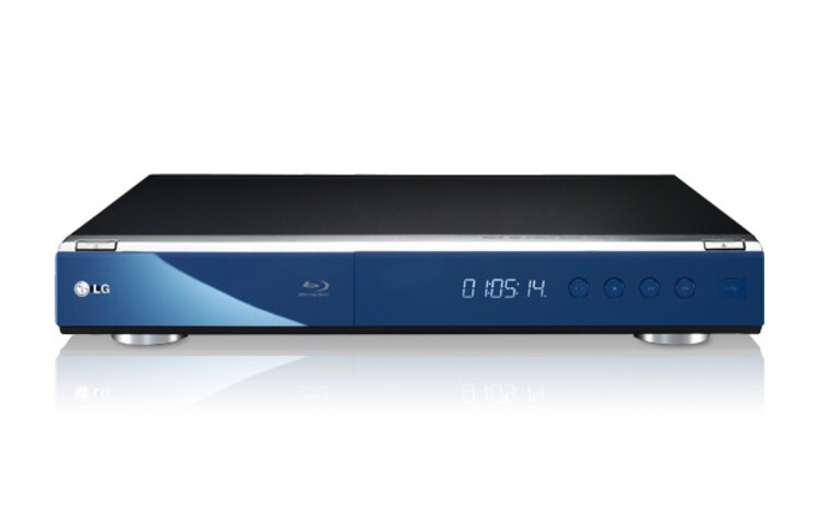 Vy framifrån av LG Blu-ray spelare med YouTube, WiFi, DLNA BD390