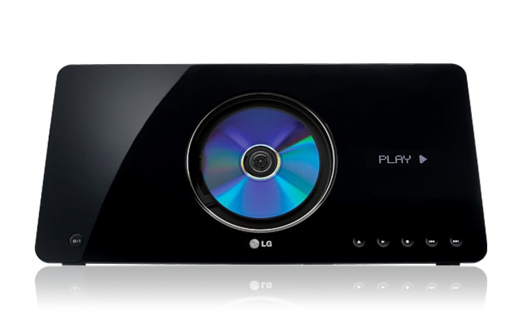 Vy framifrån av LG väggmonterbar HDMI DVD-spelare DVS450H