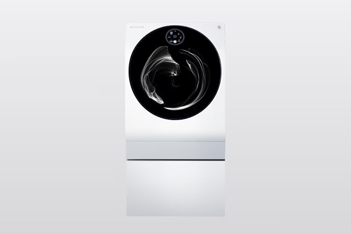 LG SIGNATURE Tvättmaskin visar mild skötselfunktion.