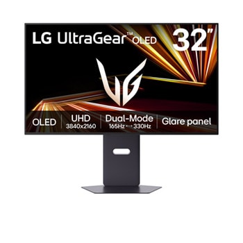 LG UltraGear™ GX8 32-tums OLED 4K UHD spelskärm | 32GX850A med Dual-Mode, 0.03 ms (GtG), DisplayHDR™ True Black 400, Glare-panel