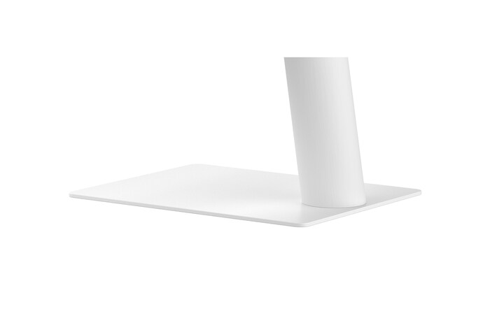 Close-up of monitor stand base