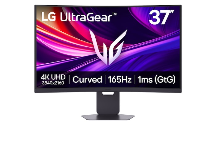 Front view of 37” LG UltraGear™ Gaming Monitor, 4K UHD Display, 165Hz, 1ms (GtG), DCI-P3 95%, Black - 37G800A-B