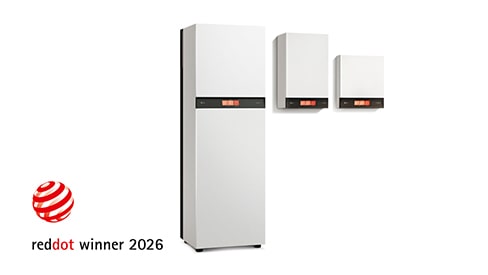 LG Therma V™ AWHP Indoor Units with Red Dot Award 2026 logo